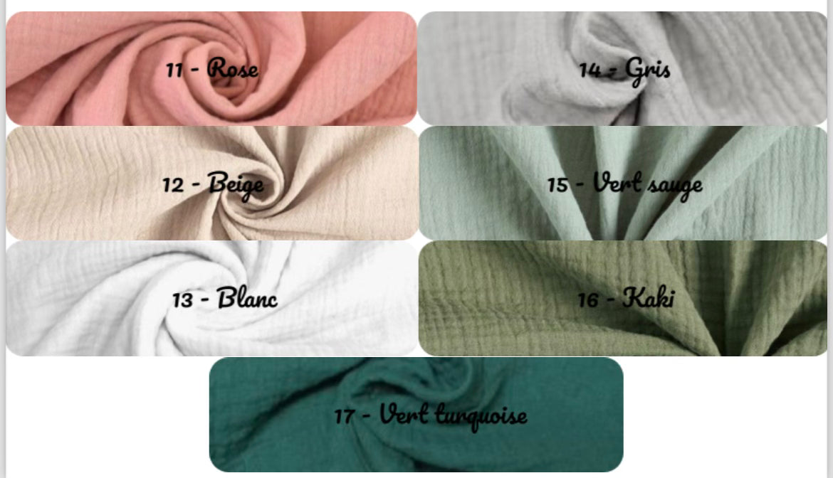 Panier et ses 10 lingettes lavables - coloris au choix