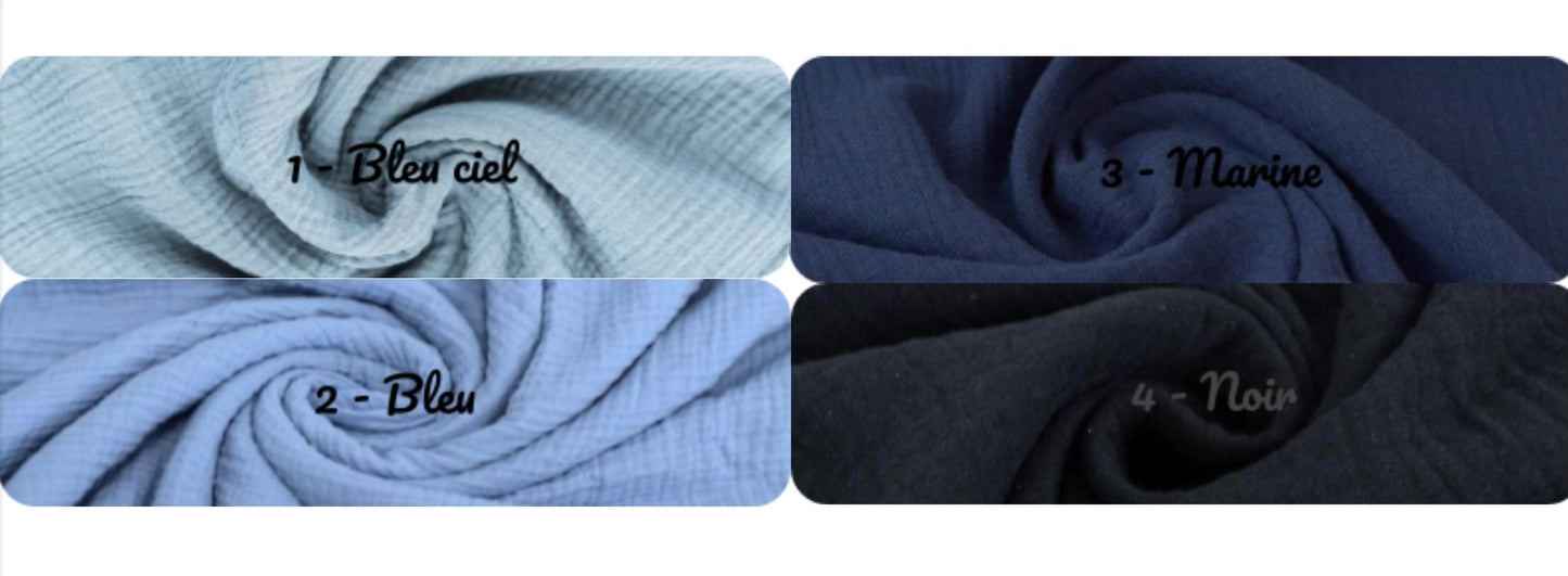 Panier et ses 10 lingettes lavables - coloris au choix