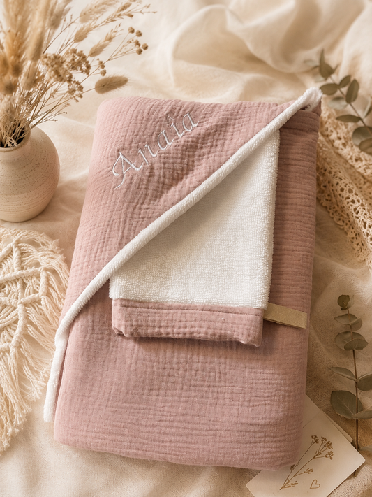 Cape de bain rose