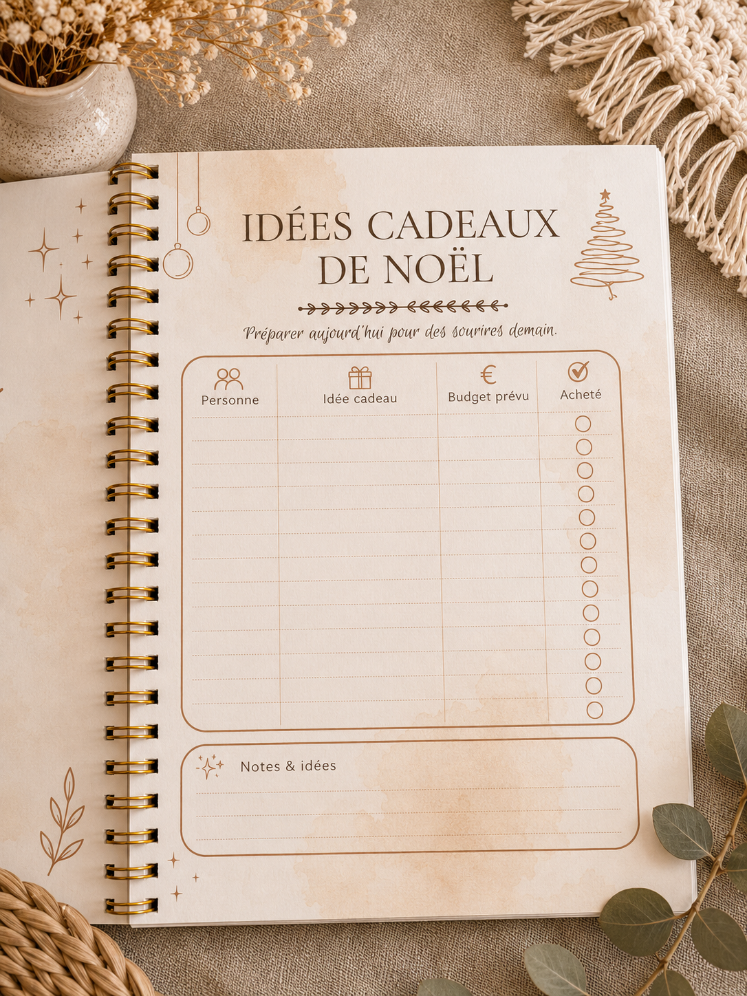 Agenda Familial & Budget | Organisation familiale, budget et projets