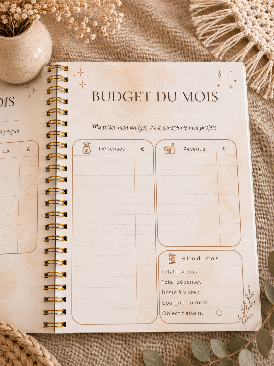 Agenda Familial & Budget | Organisation familiale, budget et projets