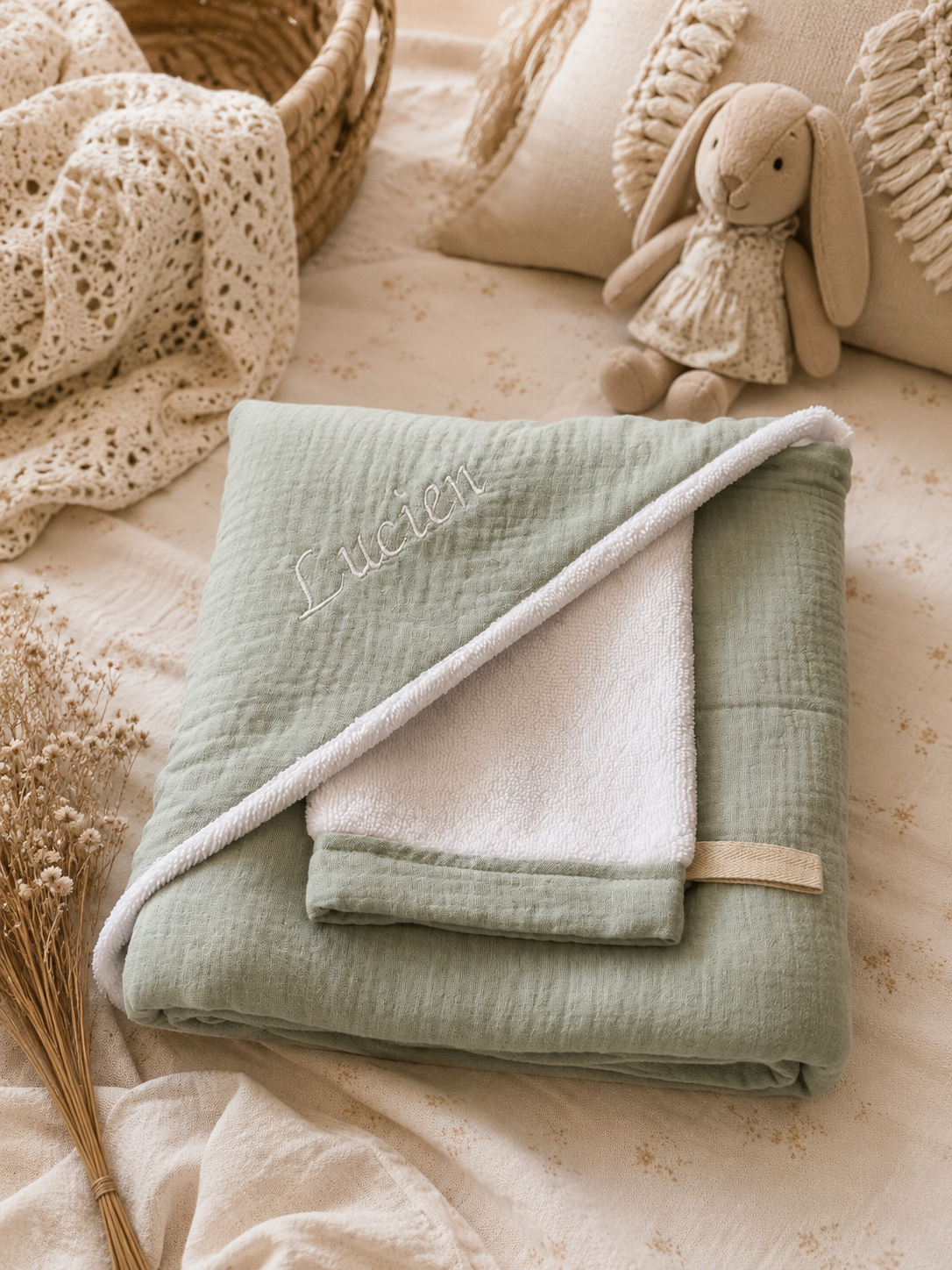 Cape de bain menthe 