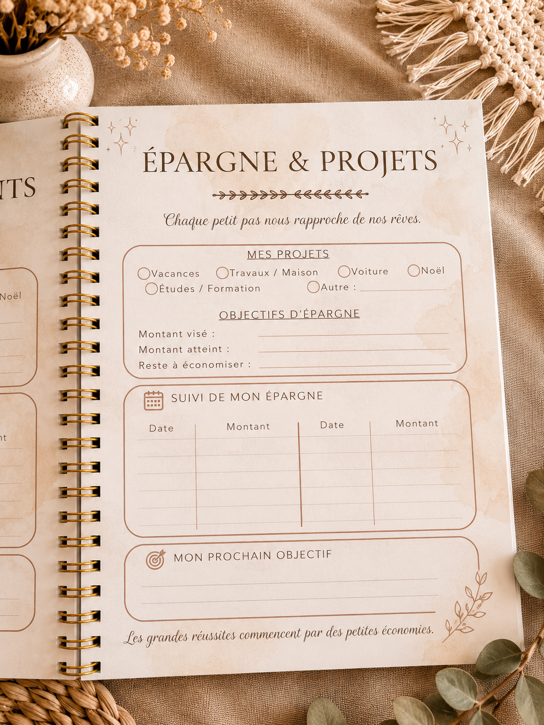 Agenda Familial & Budget | Organisation familiale, budget et projets