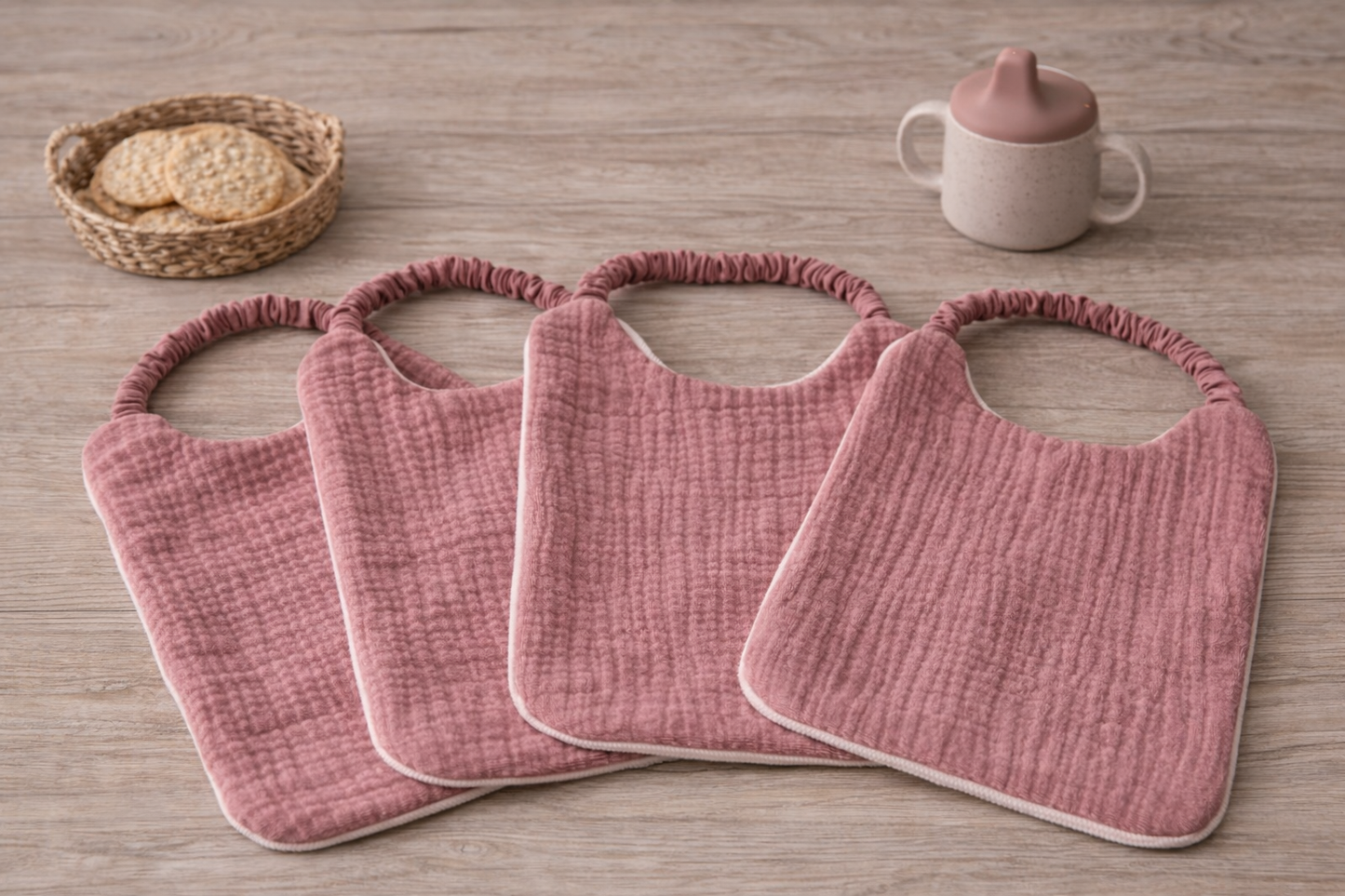 Bavoir maternelle personnalisé rose – Fin de série