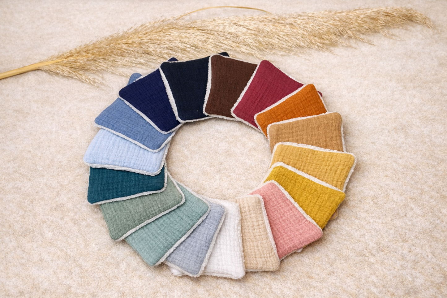 Lot de lingettes lavables en double gaze