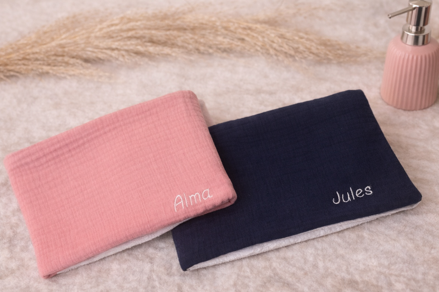 Tour de cou personnalisé en double gaze et tissu doudou - Ado & Adultes