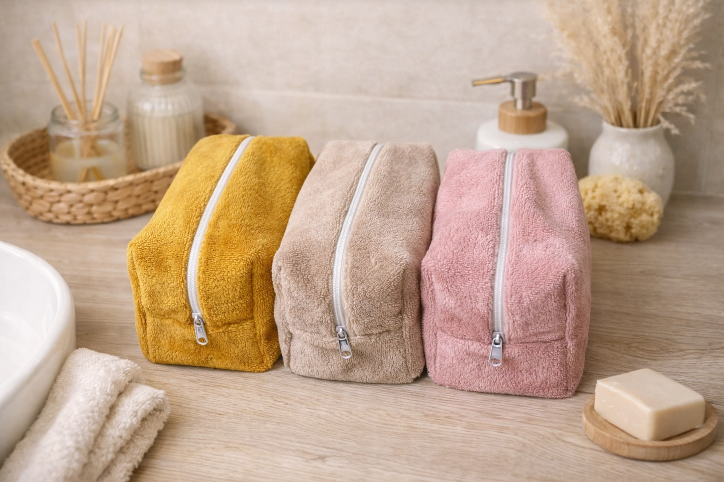 trousse de toilette eponge bambou